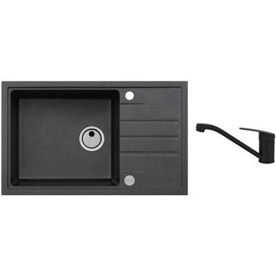 ALVEUS - Set Di Lavello Intermezzo 130 E Miscelatore Clara, Carbon Seta25862 ALVEUS - Set Di Lavello Intermezzo 130 E Miscelatore Clara, Carbon Seta25862