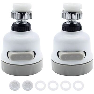 TAPWORKS Aeratore Rubinetto Girevole A 360°, Ugello Filtro Dell'acqua Di Risparmio Di Anti-splash Per Cucina E Bagno TAPWORKS Aeratore Rubinetto Girevole A 360°, Ugello Filtro Dell'acqua Di Risparmio Di Anti-splash Per Cucina E Bagno