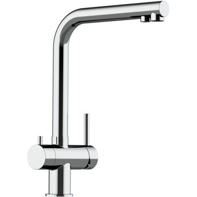VIZIO Rubinetto 3 Vie Miscelatore Lavello Cucina In Acciaio Inox Lucido Per Utilizzo Con Sistemi Filtro - Acciaio Chirurgico Aisi 316 VIZIO Rubinetto 3 Vie Miscelatore Lavello Cucina In Acciaio Inox Lucido Per Utilizzo Con Sistemi Filtro - Acciaio Chirurgico Aisi 316