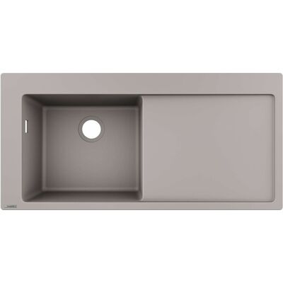 Lavello da incasso Hansgrohe S51 - 1 vasca - grigio cemento - 1050x510mm Lavello da incasso Hansgrohe S51 - 1 vasca - grigio cemento - 1050x510mm
