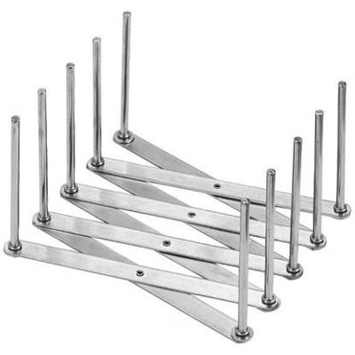 TAPWORKS Porta-coperchi - Di Ripiano Porta-taglieri - Porta-piatti - Scaffalature Cucina - Espandibile - Scaffale Con Quattro Livelli - Argento - Acciaio Inox TAPWORKS Porta-coperchi - Di Ripiano Porta-taglieri - Porta-piatti - Scaffalature Cucina - Espandibile - Scaffale Con Quattro Livelli - Argento - Acciaio Inox