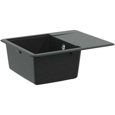 VIDAXL Lavello Nero 560 X 460 Mm 80% Quarzo E 20% Resina VIDAXL Lavello Nero 560 X 460 Mm 80% Quarzo E 20% Resina
