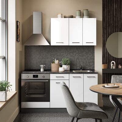 Vicco Cucina Completa R-line, Bianco Lucido/antracite, 160 Cm Con Base Forno E Lavello Con Pl, Vicco Cucina Completa R-line, Bianco Lucido/antracite, 160 Cm Con Base Forno E Lavello Con Pl,