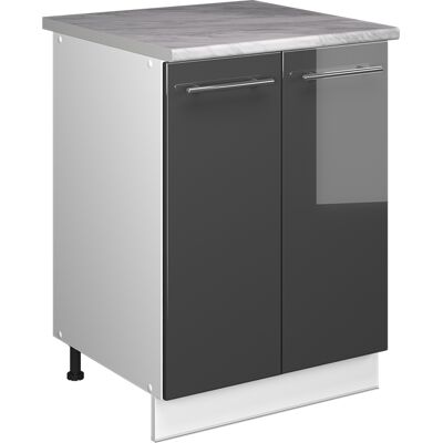 Vicco Mobile Lavello Cucina Fame-line, Antracite Lucido/bianco, 60 Cm, Vicco Mobile Lavello Cucina Fame-line, Antracite Lucido/bianco, 60 Cm,