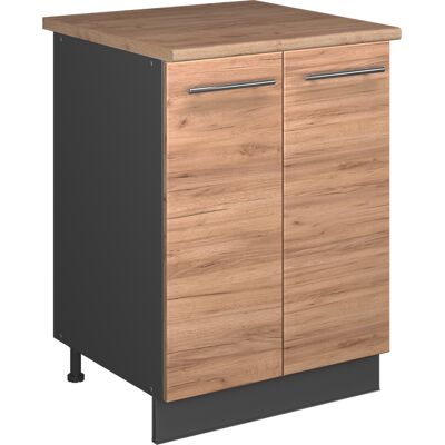Vicco Mobile Lavello Cucina Fame-line, Rovere Dorato/antracite, 60 Cm, Vicco Mobile Lavello Cucina Fame-line, Rovere Dorato/antracite, 60 Cm,