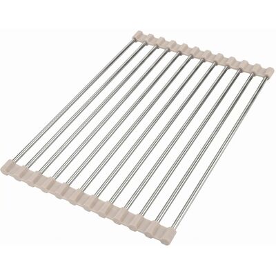REA Scolapiatti Arrotolabile Per Lavello P1229b Beige REA Scolapiatti Arrotolabile Per Lavello P1229b Beige