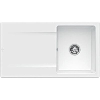 Lavello in ceramica Villeroy & Boch Siluet 50 Snow White - Reversibile, scarico automatico Lavello in ceramica Villeroy & Boch Siluet 50 Snow White - Reversibile, scarico automatico