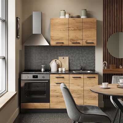 Vicco Cucina Completa R-line, Rovere Dorato/antracite, 160 Cm Con Mobile Forno Incasso Con Piano Di Lavoro, Vicco Cucina Completa R-line, Rovere Dorato/antracite, 160 Cm Con Mobile Forno Incasso Con Piano Di Lavoro,