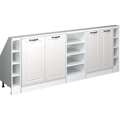 Vicco Mobile Cucina Sottotetto R-line, Casa Di Campagna Bianca/bianco, 210 Cm Set Di 5, Vicco Mobile Cucina Sottotetto R-line, Casa Di Campagna Bianca/bianco, 210 Cm Set Di 5,