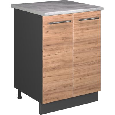 Vicco Mobile Lavello Cucina Fame-line, Rovere Dorato/antracite, 60 Cm, Vicco Mobile Lavello Cucina Fame-line, Rovere Dorato/antracite, 60 Cm,