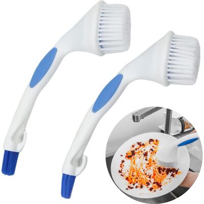 Zone Spazzola Per La Pulizia Dei Piatti - Semplice E Pratica, Design Elegante, Spazzola A Doppia Faccia Con Manico Lungo Per La Pulizia Di Pentole E Lavelli, 2 Pezzi (spazzola Circolare A Doppia Testa Per Zone Spazzola Per La Pulizia Dei Piatti - Semplice E Pratica, Design Elegante, Spazzola A Doppia Faccia Con Manico Lungo Per La Pulizia Di Pentole E Lavelli, 2 Pezzi (spazzola Circolare A Doppia Testa Per