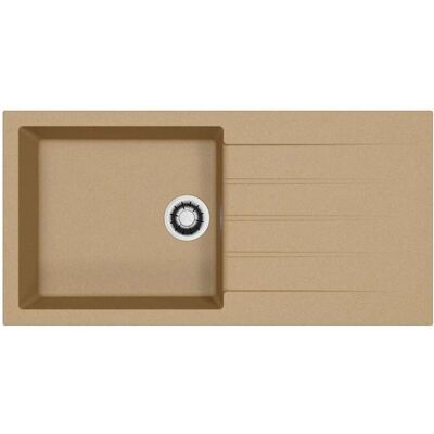 ALVEUS Cadit - Lavello In Granito 100x50 Cm, Quick-close, Clay 1149162 ALVEUS Cadit - Lavello In Granito 100x50 Cm, Quick-close, Clay 1149162