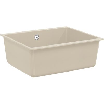 VIDAXL Lavello 80% Quarzo E 20% Resina 530 X 460 Mm Beige VIDAXL Lavello 80% Quarzo E 20% Resina 530 X 460 Mm Beige