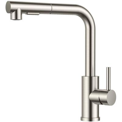 HABITEX Rubinetto Cucina, Miscelatore Con Doccetta Estraibile, 2 Modalità Di Spray E Girevole A 360°, Design A L In Acciaio Inossidabile Monocomando HABITEX Rubinetto Cucina, Miscelatore Con Doccetta Estraibile, 2 Modalità Di Spray E Girevole A 360°, Design A L In Acciaio Inossidabile Monocomando