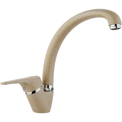 SCHLÄFER 35116521 - Rubinetto Per Cucina Bocca Alta Ad Arco Granito Avena Triest , Miscelatore Per Lavello Leva Laterale Con Beccuccio Girevole A 360°, Connettori G 3/8 Pollici, Ottone SCHLÄFER 35116521 - Rubinetto Per Cucina Bocca Alta Ad Arco Granito Avena Triest , Miscelatore Per Lavello Leva Laterale Con Beccuccio Girevole A 360°, Connettori G 3/8 Pollici, Ottone