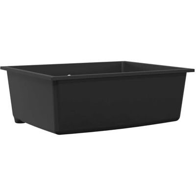 VIDAXL Lavello Da Cucina Nero 54 X 44 X 20 Cm Granito VIDAXL Lavello Da Cucina Nero 54 X 44 X 20 Cm Granito