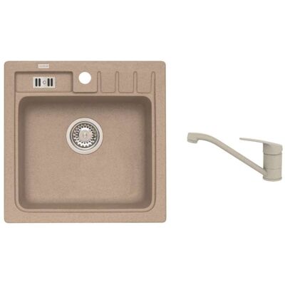 ALVEUS - Set Di Lavello Niagara 20 E Miscelatore Clara, Beige Seta25909 ALVEUS - Set Di Lavello Niagara 20 E Miscelatore Clara, Beige Seta25909