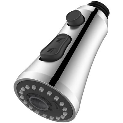 HABITEX Testina Rubinetto Cucina 3 Modalità, Adattatore Universale G1/2 Maschio, Doccetta Estraibile Per Miscelatore, Cromata. HABITEX Testina Rubinetto Cucina 3 Modalità, Adattatore Universale G1/2 Maschio, Doccetta Estraibile Per Miscelatore, Cromata.