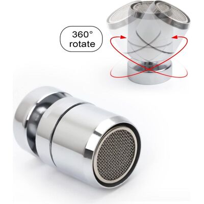 TAPWORKS Aeratore Rubinetto Girevole A 360°, Regolatore Di Flusso Per Il Risparmio Di Acqua TAPWORKS Aeratore Rubinetto Girevole A 360°, Regolatore Di Flusso Per Il Risparmio Di Acqua