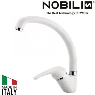 NOBILI Miscelatore Rubinetto Lavello Cucina Serie Hera Granito Bianco (23876) NOBILI Miscelatore Rubinetto Lavello Cucina Serie Hera Granito Bianco (23876)