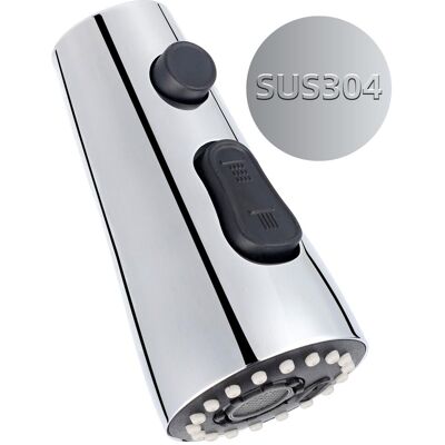 HABITEX Testina Rubinetto Cucina Sostitutiva, Spray Estraibile Con 15 Adattatori, Getto A 3 Funzioni (g1/2) - Argento HABITEX Testina Rubinetto Cucina Sostitutiva, Spray Estraibile Con 15 Adattatori, Getto A 3 Funzioni (g1/2) - Argento