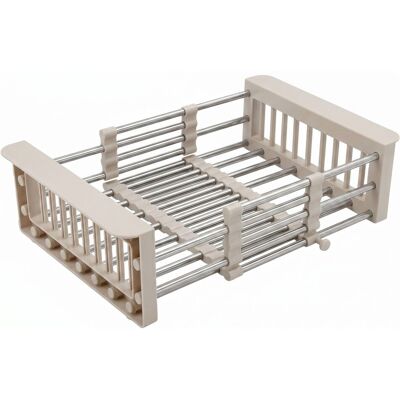 REA Scolapiatti Telescopico Per Lavello P14487b Beige REA Scolapiatti Telescopico Per Lavello P14487b Beige