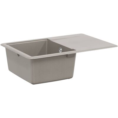 VIDAXL Lavello 80% Quarzo E 20% Resina 670 X 460 Mm Grigio VIDAXL Lavello 80% Quarzo E 20% Resina 670 X 460 Mm Grigio