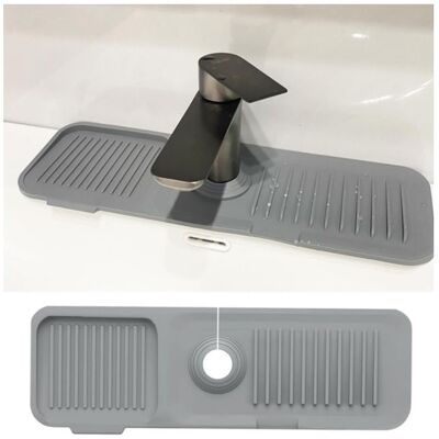 TAPWORKS Mat Rubinetto Con Protezione Anti-schizzi - Accessorio Da Cucina Anti-spruzzi - Silicone-food - Grigio Chiaro TAPWORKS Mat Rubinetto Con Protezione Anti-schizzi - Accessorio Da Cucina Anti-spruzzi - Silicone-food - Grigio Chiaro