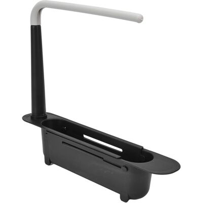 Zone Ripiano Estraibile Per Lavello, Cestello Di Scolo Regolabile Liberamente Con Filtro, Ripiano Estensibile Per Spugne Di Grande Capacità (nero) Zone Ripiano Estraibile Per Lavello, Cestello Di Scolo Regolabile Liberamente Con Filtro, Ripiano Estensibile Per Spugne Di Grande Capacità (nero)