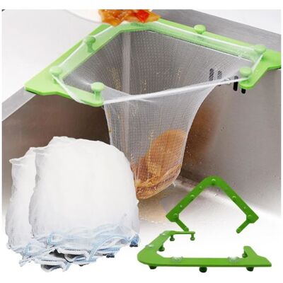 TAPWORKS Rack Triangolare Lavello Con 50 Sacchetti Filtro, Filtro A Cestello Per Lavello, Titolare Lavello Utile TAPWORKS Rack Triangolare Lavello Con 50 Sacchetti Filtro, Filtro A Cestello Per Lavello, Titolare Lavello Utile