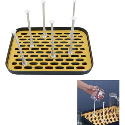 Zone Scolabottiglie A Secco - Bottiglia - Scolabottiglie, Scolapiatti, Portabottiglie, Asciugabottiglie, Scolabottiglie E Accessori, Portabicchiere (taglia Piccola - Blu - Giallo [vassoio In Asfalto + 6 Su Zone Scolabottiglie A Secco - Bottiglia - Scolabottiglie, Scolapiatti, Portabottiglie, Asciugabottiglie, Scolabottiglie E Accessori, Portabicchiere (taglia Piccola - Blu - Giallo [vassoio In Asfalto + 6 Su