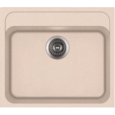 Apell Lavello Cucina 1 Vasca 56x51 Cm In Acrilico Pietra Plus Avena Apell Lavello Cucina 1 Vasca 56x51 Cm In Acrilico Pietra Plus Avena