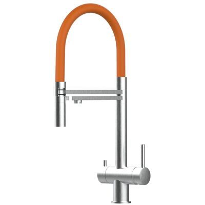 VIZIO Rubinetto Cucina - Modello VZFX018186, Girevole 360°, Cartuccia in Ceramica, Doppio Condotto, Tubo in Silicone, Doppio Jet VIZIO Rubinetto Cucina - Modello VZFX018186, Girevole 360°, Cartuccia in Ceramica, Doppio Condotto, Tubo in Silicone, Doppio Jet