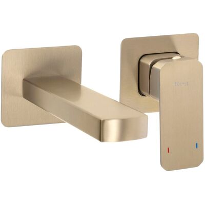 REA Rubinetto Per Lavabo A Incasso A Parete Arlo Gold Brushed REA Rubinetto Per Lavabo A Incasso A Parete Arlo Gold Brushed