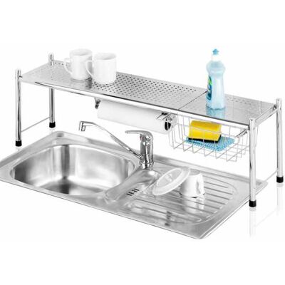 Wenko - Organizzatore Per Lavello, Scaffale Telescopico Per Lavello Expando L69-116 Cm Wenko - Organizzatore Per Lavello, Scaffale Telescopico Per Lavello Expando L69-116 Cm