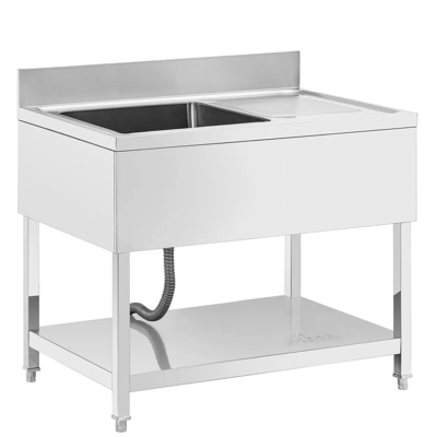 HELLOSHOP26 Lavello Professionale In Acciaio Inox 1 Vasca 100 X 70 X 97 Cm Acciaio Inox Argento 140009560 HELLOSHOP26 Lavello Professionale In Acciaio Inox 1 Vasca 100 X 70 X 97 Cm Acciaio Inox Argento 140009560