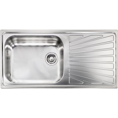 CM 011446scssp Cometa Lavello Da Incasso 1 Vasca Sinistra Gocciolatoio Destra 100x50 Acciaio Inox Aisi 304 Satinato Colore Acciaio Inox CM 011446scssp Cometa Lavello Da Incasso 1 Vasca Sinistra Gocciolatoio Destra 100x50 Acciaio Inox Aisi 304 Satinato Colore Acciaio Inox