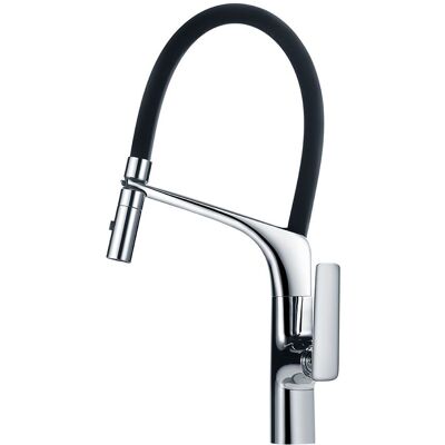 IMEX Rubinetto Monocomando Da Cucina Modello Lanzarote Colore Grigio Finitura Cromata [ IMEX Rubinetto Monocomando Da Cucina Modello Lanzarote Colore Grigio Finitura Cromata [