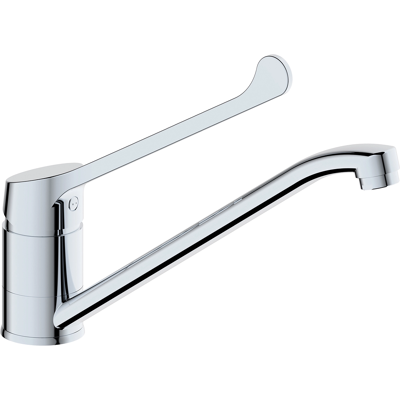 SCHLÄFER 510164014 - Rubinetto Per Lavello Leva Lunga Cromo, Miscelatore Cucina Leva Clinica Con Comando A Gomito Timeless, Beccuccio Girevole A 360°, Connettori G 3/8 Pollici SCHLÄFER 510164014 - Rubinetto Per Lavello Leva Lunga Cromo, Miscelatore Cucina Leva Clinica Con Comando A Gomito Timeless, Beccuccio Girevole A 360°, Connettori G 3/8 Pollici