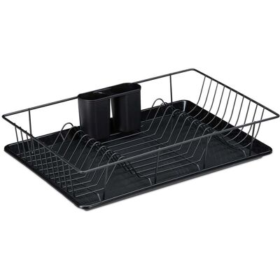 HELLOSHOP26 Scolapiatti Con Raccogligocce Dimensioni 11 X 48 X 31,5 Cm Salvaspazio Design Moderno In Ferro Nero 130010427 HELLOSHOP26 Scolapiatti Con Raccogligocce Dimensioni 11 X 48 X 31,5 Cm Salvaspazio Design Moderno In Ferro Nero 130010427