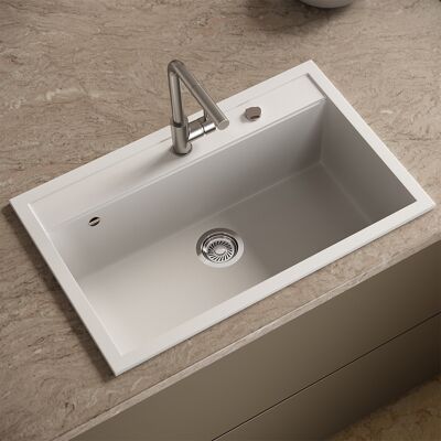 Vicco Lavello Sydney, Bianco, 80 X 51 Cm, Bergström Vicco Lavello Sydney, Bianco, 80 X 51 Cm, Bergström