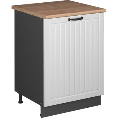 Vicco Mobile Lavello Cucina Fame-line, Bianco Rustico/antracite, 60 Cm, Vicco Mobile Lavello Cucina Fame-line, Bianco Rustico/antracite, 60 Cm,