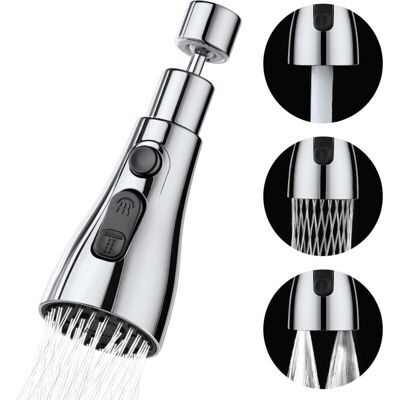 OEM Spruzzatore Per Lavello Da Cucina Con Rotazione A 360 Gradi, 3 Modalità Di Getto, Ugello Per Rubinetto Da Cucina Con Aeratore, Adattatore Universale Girevole Per Rubinetto. OEM Spruzzatore Per Lavello Da Cucina Con Rotazione A 360 Gradi, 3 Modalità Di Getto, Ugello Per Rubinetto Da Cucina Con Aeratore, Adattatore Universale Girevole Per Rubinetto.