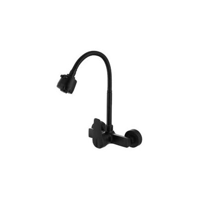 OEM Rubinetto Da Cucina A Parete Zvd, Miscelatore Girevole A 360° Per Lavello, Ottone Nero, Beccuccio Girevole, Tubo Flessibile, Braccio Girevole, Doccetta Estraibile, Aeratore - Crezuo OEM Rubinetto Da Cucina A Parete Zvd, Miscelatore Girevole A 360° Per Lavello, Ottone Nero, Beccuccio Girevole, Tubo Flessibile, Braccio Girevole, Doccetta Estraibile, Aeratore - Crezuo