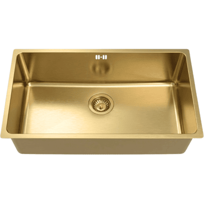 ESSEBAGNO Inoxa Lavello 1 Vasca Grande 76x44 In Acciaio Inox Spazzolato Oro ESSEBAGNO Inoxa Lavello 1 Vasca Grande 76x44 In Acciaio Inox Spazzolato Oro