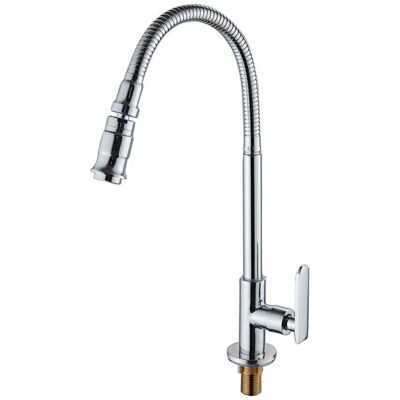 URSUS Rubinetto Girevole A 360 Gradi Per Lavello Da Cucina, Bar Da Bagno, Giardino Esterno, Rubinetto Singolo Per Lavanderia Con Collare Morbido Per Acqua Fredda In Rame, Argento URSUS Rubinetto Girevole A 360 Gradi Per Lavello Da Cucina, Bar Da Bagno, Giardino Esterno, Rubinetto Singolo Per Lavanderia Con Collare Morbido Per Acqua Fredda In Rame, Argento
