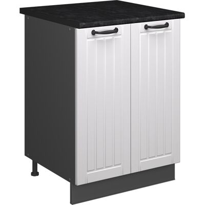 Vicco Mobile Lavello Cucina Fame-line, Bianco Rustico/antracite, 60 Cm, Vicco Mobile Lavello Cucina Fame-line, Bianco Rustico/antracite, 60 Cm,