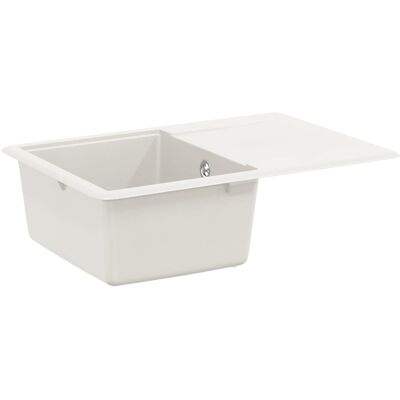 VIDAXL Lavello Bianco 670 X 460 Mm 80% Quarzo E 20% Resina VIDAXL Lavello Bianco 670 X 460 Mm 80% Quarzo E 20% Resina