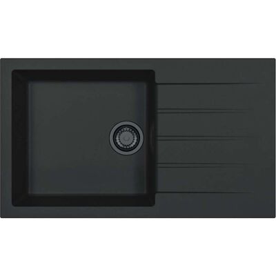 ALVEUS Cadit - Lavello In Granito 86x50 Cm, Deep Black 1149158 ALVEUS Cadit - Lavello In Granito 86x50 Cm, Deep Black 1149158