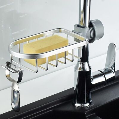 OEM Porta Spugna Per Rubinetto Da Cucina, Organizer Per Lavello, Porta Spazzole Per Piatti, Argento-crezuo OEM Porta Spugna Per Rubinetto Da Cucina, Organizer Per Lavello, Porta Spazzole Per Piatti, Argento-crezuo